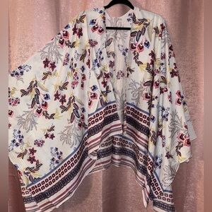Kollie More Floral Kimono Cardigan